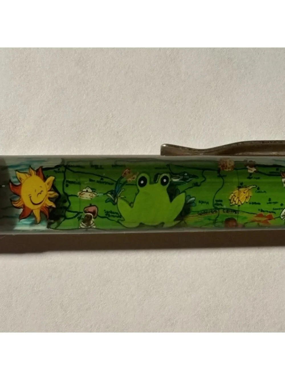 Puerto Rico Floaty Pen El Coqui Green Frog Moves by Island Map Aerial View Sun
